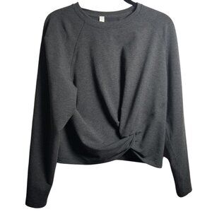 Lululemon Tuck Gather Pullover Office Business Casual Gray Top Sz 8